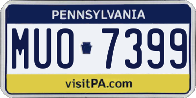 PA license plate MUO7399