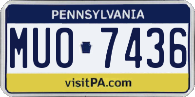 PA license plate MUO7436
