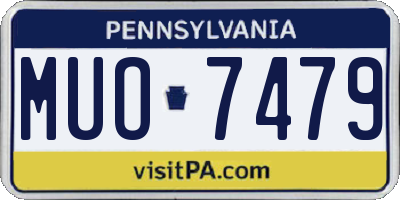 PA license plate MUO7479
