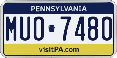 PA license plate MUO7480