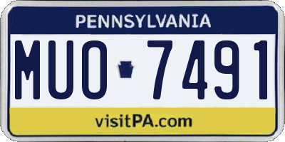 PA license plate MUO7491