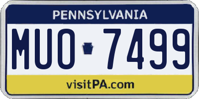 PA license plate MUO7499