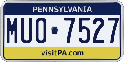 PA license plate MUO7527