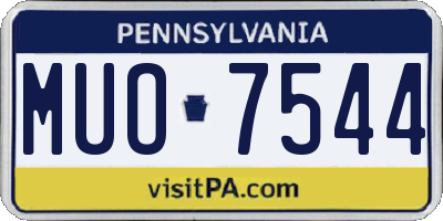 PA license plate MUO7544