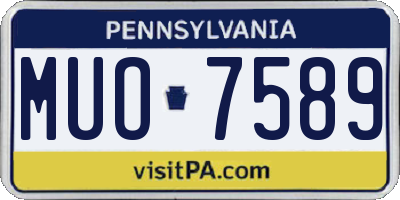 PA license plate MUO7589