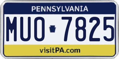 PA license plate MUO7825
