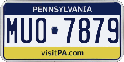 PA license plate MUO7879