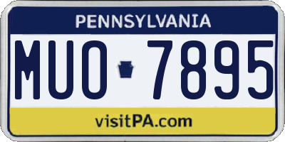 PA license plate MUO7895