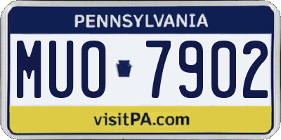 PA license plate MUO7902