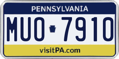 PA license plate MUO7910