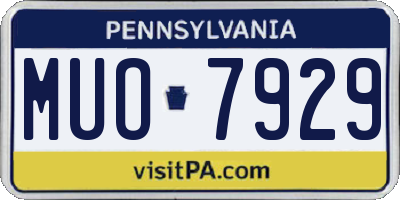 PA license plate MUO7929