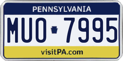 PA license plate MUO7995