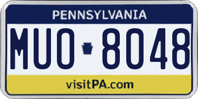 PA license plate MUO8048