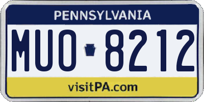 PA license plate MUO8212