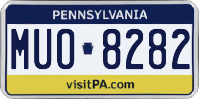 PA license plate MUO8282