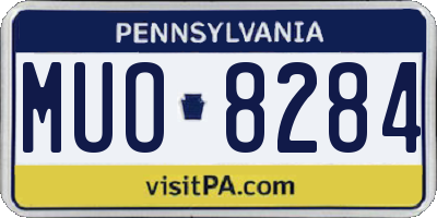 PA license plate MUO8284