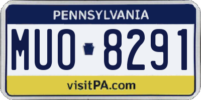 PA license plate MUO8291