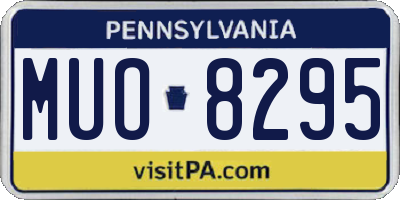 PA license plate MUO8295