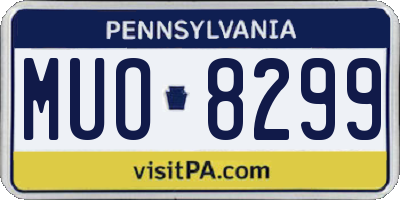 PA license plate MUO8299
