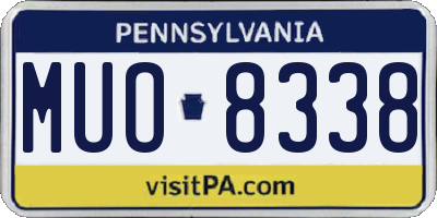 PA license plate MUO8338
