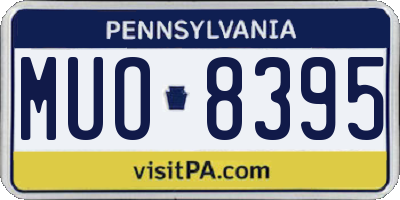 PA license plate MUO8395