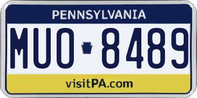 PA license plate MUO8489