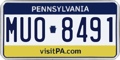 PA license plate MUO8491