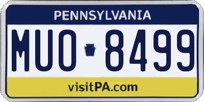 PA license plate MUO8499