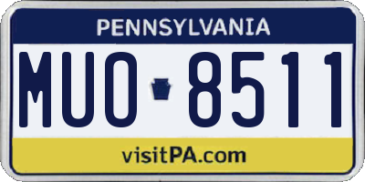 PA license plate MUO8511
