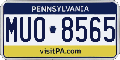 PA license plate MUO8565