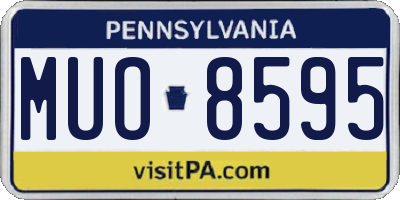 PA license plate MUO8595