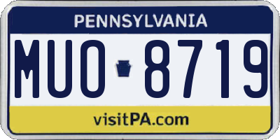 PA license plate MUO8719