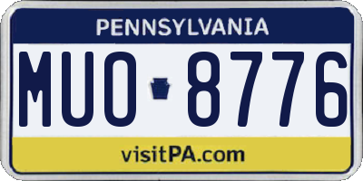 PA license plate MUO8776