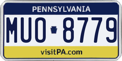 PA license plate MUO8779