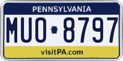 PA license plate MUO8797
