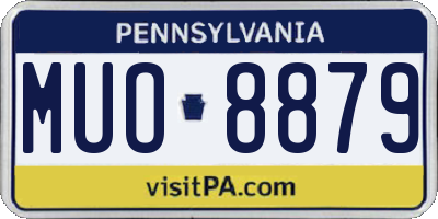 PA license plate MUO8879