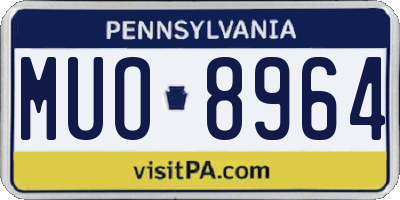 PA license plate MUO8964
