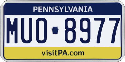 PA license plate MUO8977