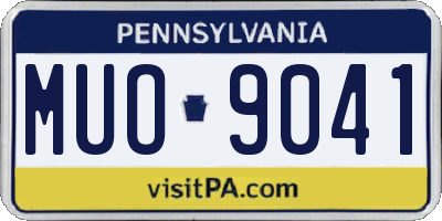 PA license plate MUO9041
