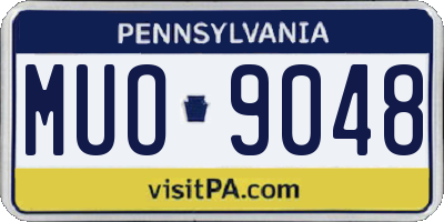 PA license plate MUO9048