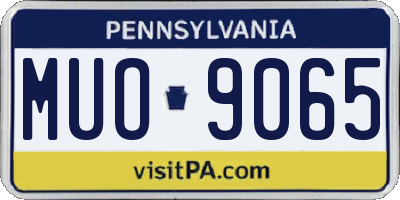 PA license plate MUO9065