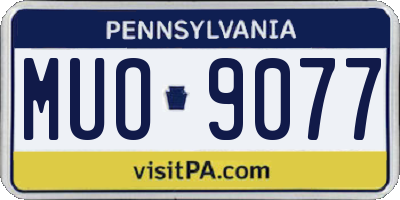 PA license plate MUO9077