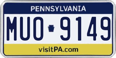PA license plate MUO9149