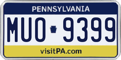 PA license plate MUO9399