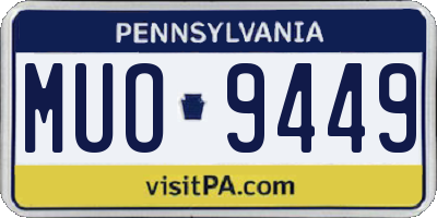 PA license plate MUO9449