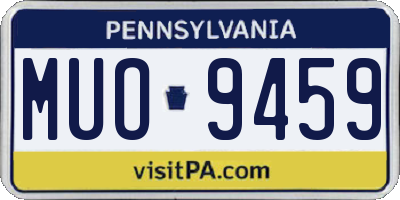 PA license plate MUO9459