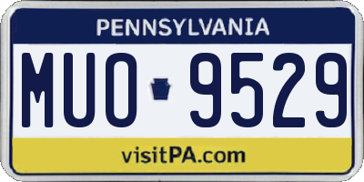 PA license plate MUO9529