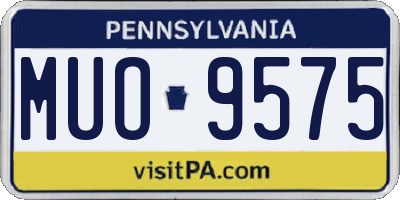 PA license plate MUO9575