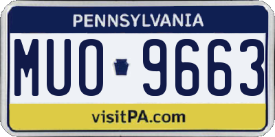 PA license plate MUO9663