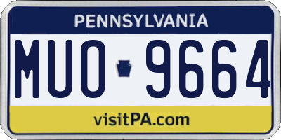 PA license plate MUO9664